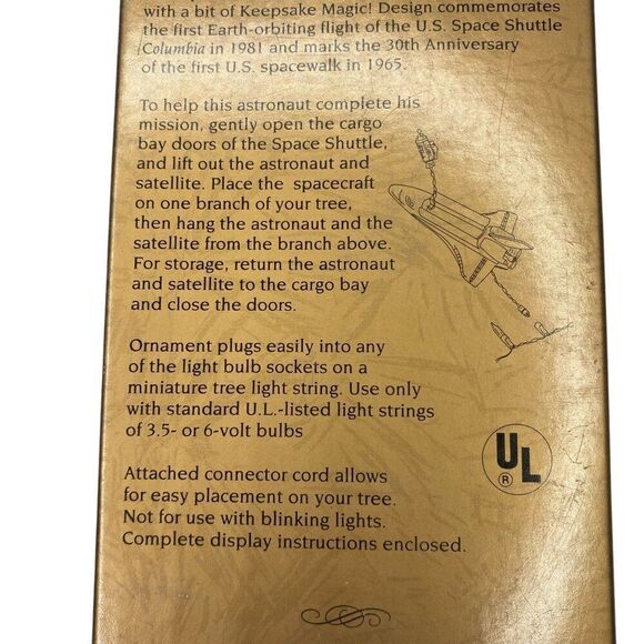 Space Shuttle Stringer Light Magic Hallmark Ornament NEW - Picture 4 of 6